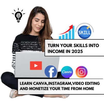 Confident girl earning money online