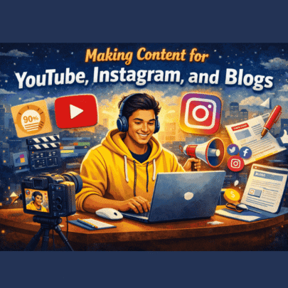 Making content for YouTube, Instagram, and blogs